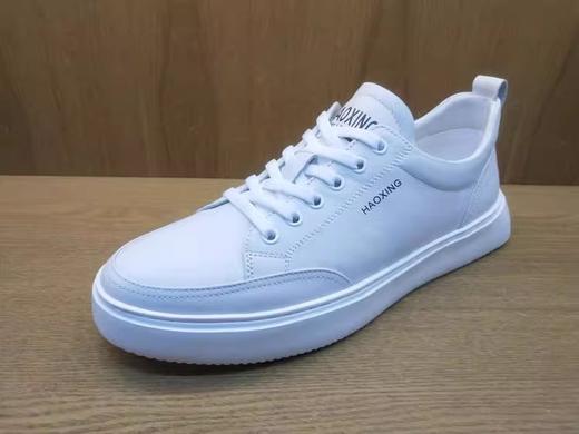 豪行青年真皮男鞋12157100舒适休闲系带平底时尚板鞋 商品图1