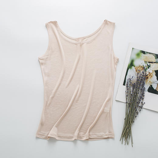 ARN-Y009真丝背心女桑蚕丝针织吊带大码女士夏季宽松无袖透气打底内搭上衣 商品图2
