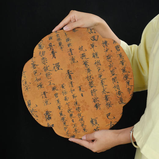 暗香疏影/香云纱/真丝香云纱双面设计干泡茶垫茶席33x33cm 商品图1