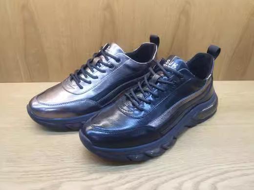 豪行真皮男鞋11385030春秋新款单鞋运动鞋厚底防滑爆款男运动皮鞋 商品图2