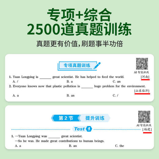 华研外语中考英语语法与词汇专项训练初中一二三七八九年级通用基础语法大全核心词汇单词突破高频短语真题精讲考试教材小升初适用 商品图3