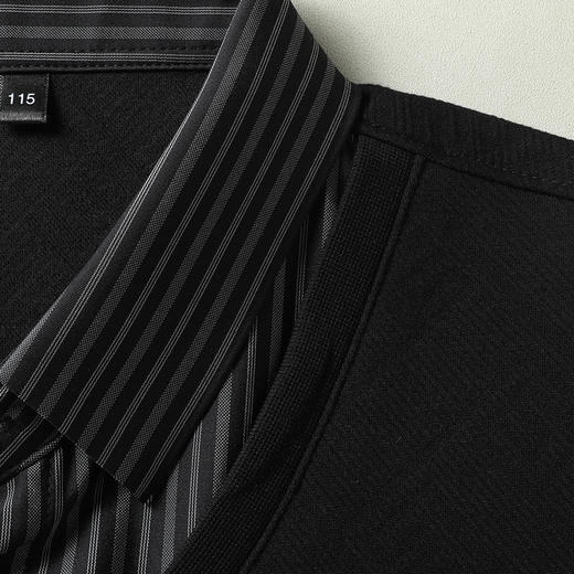 【假两件】【新款DSZ】大依优型大码假两件长袖T恤衬衫领加肥加大肥佬休闲商务宽松透气上衣打底 商品图2