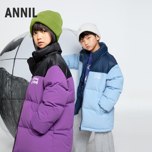 【极寒-15~-5℃】男女童中长款羽绒服外套冬季新款安奈儿童装EM445620 商品图8
