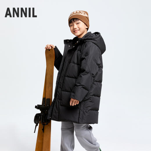 【极寒-15~-5℃】男女童科技防寒长款羽绒服外套冬季新款安奈儿童装EM445617 商品图9
