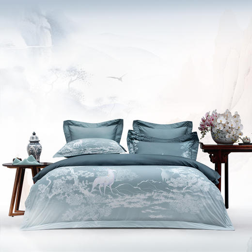 多喜爱山海经 60S贡缎磨绒四件套 梦满枝 商品图0