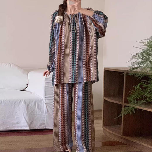 裁缝学苑AQ354中长款睡衣纸样家居服长袖女装人造棉套装打板裁剪 商品图4