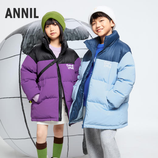 【极寒-15~-5℃】男女童中长款羽绒服外套冬季新款安奈儿童装EM445620 商品图4