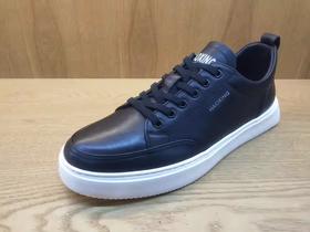 豪行青年真皮男鞋12157100舒适休闲系带平底时尚板鞋