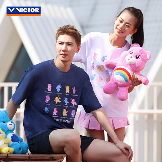 胜利威克多 男女同款 爱心熊联名系列 针织T恤 T-4501CBC 商品图1