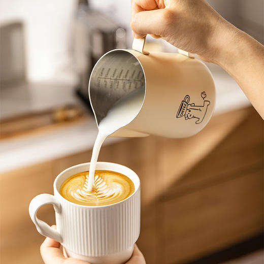 摩登主妇MOG拉花缸布粉针电动打奶器咖啡奶泡杯尖嘴不锈钢打奶缸 商品图3