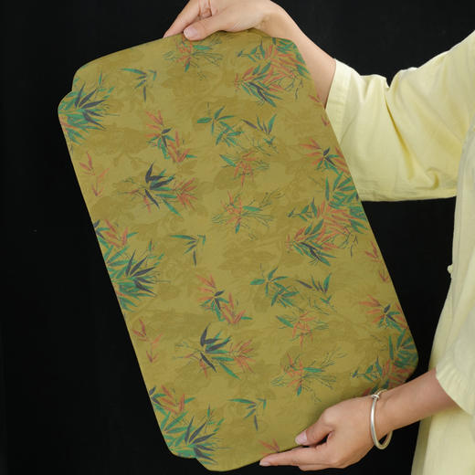 暗香疏影/香云纱/真丝香云纱双面设计干泡茶垫茶席50x30cm 商品图6