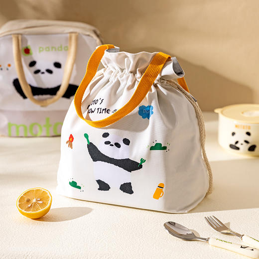 摩登主妇mototo熊猫保温袋学生上班专用便当饭盒袋加厚铝箔手提袋 商品图2