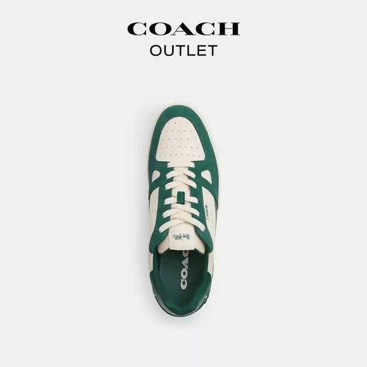 【自营】coach/蔻驰  奥莱男士CLIP 球场运动鞋舒适低帮鞋绿色 CW795 EME 商品图2