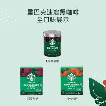 星巴克（Starbucks）0糖精品速溶黑咖啡中烘 2.3g*10条 美式元气提神搭子 商品图0
