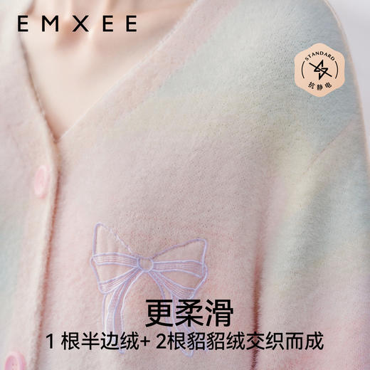 【家居服专场】嫚熙秋冬季孕妇哺乳睡衣保暖仿貂毛半边绒月子服加绒加厚家居服 商品图2