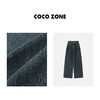 COCO ZONE100%棉复古牛仔裤系绳通勤百搭直筒裤 23C19489 商品缩略图2