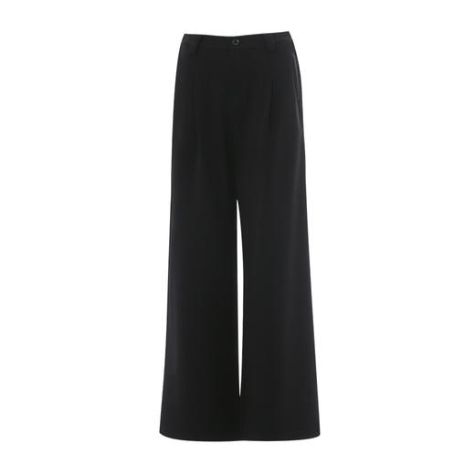 EITIE爱特爱利落干练显瘦阔腿深卡其高腰简约休闲裤秋季新款C2405408 商品图11