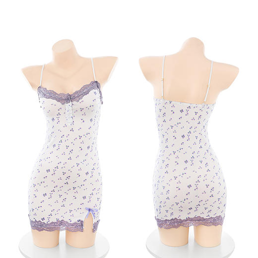 霏慕 小家碧玉风铃碎花吊带裙6208性感甜美露沟睡衣性感宝贝 小家碧玉【连衣裙】 均码 商品图8