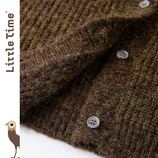 littletime女童针织衫2024秋冬新款森系混色毛衣女孩洋气毛衣开衫 商品图2