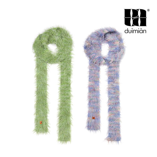 对面duimian长毛混色细围巾 商品图4