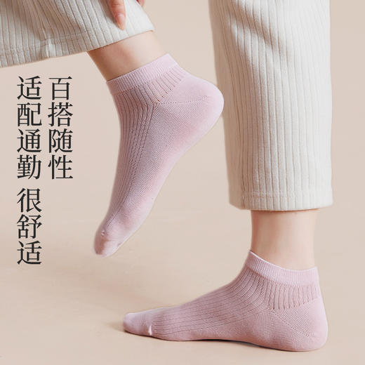 SYWY-X04  【1双】袜子女春夏款短袜纯棉抗菌女士棉袜白色春秋款防臭船袜 商品图2