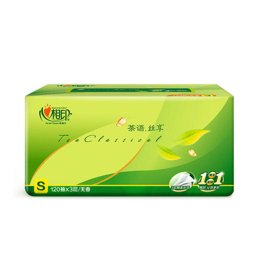 心相印茶语丝享120抽三层面巾纸DT15120（10连包）220907 商品图1