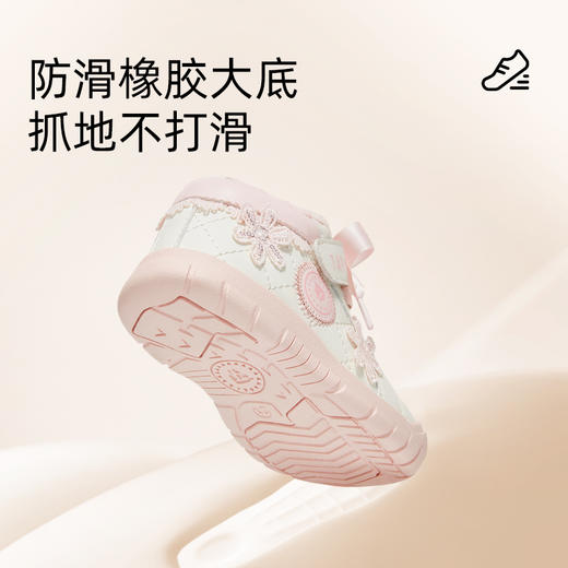 泰兰尼斯童鞋冬季新款218婴儿学步鞋女宝宝加绒保暖儿童机能鞋子 T01T4D5632 商品图4