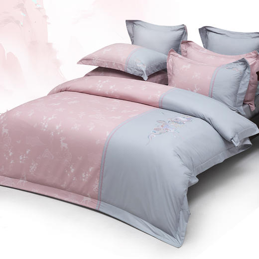 多喜爱山海经 60S贡缎磨绒四件套 月涌天河 商品图3