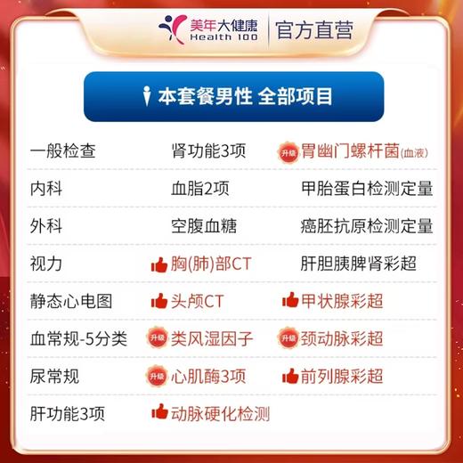 【全国250+城市】深度精选 体检套餐 18岁以上，男女通用（套餐项目详情往下翻即可看到) 商品图1