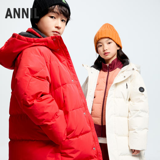 【极寒-15~-5℃】男女童科技防寒长款羽绒服外套冬季新款安奈儿童装EM445617 商品图8