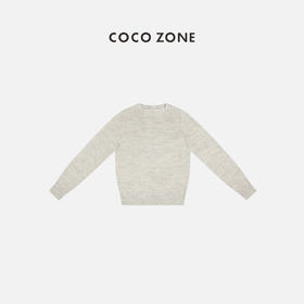 COCO ZONE气质百搭圆领羊毛织长袖春款针织打底衫24C10084