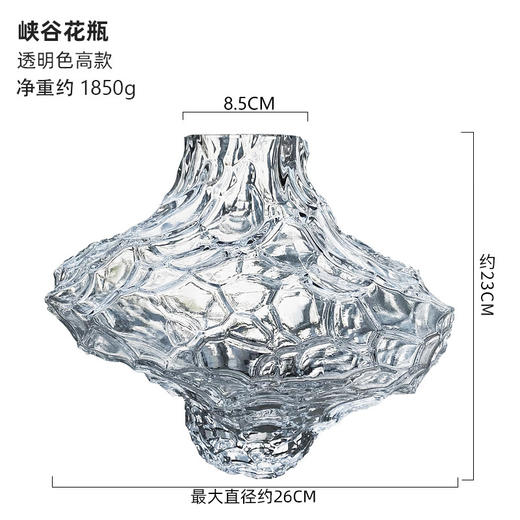 SY同城甄选玻璃花瓶透明烟灰装饰摆件ins风北欧 商品图8