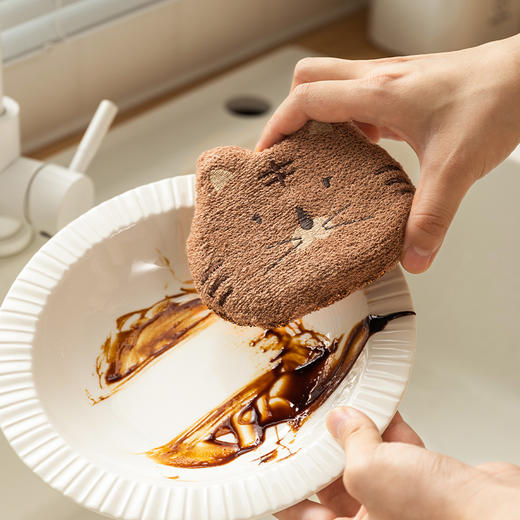 摩登主妇针织洗碗海绵擦双面刷碗筷专用刷锅抹布厨房百洁布魔力擦 商品图3