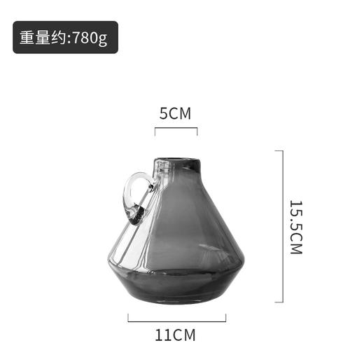 北欧简约现代冷纹质感小口透明玻璃花瓶插花装饰客厅家居摆件 商品图6