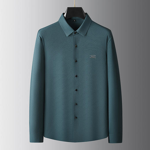 【高弹】【新款DDA】大依优型大码长袖衬衫翻领加肥加大肥佬休闲商务宽松透气上衣 商品图0