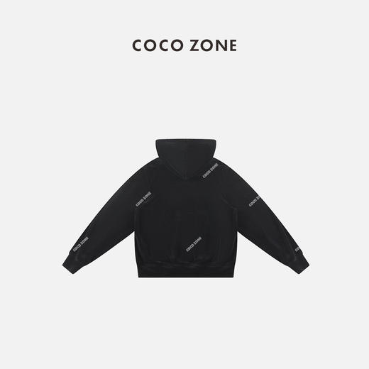 COCO ZONE早秋连帽系绳卫衣半拉链长袖口袋休闲 23C19506 商品图1