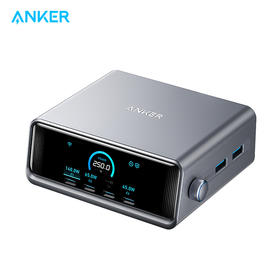 【新品】Anker安克Prime250W6口桌面充电器氮化镓快充4C2A多口桌充 A2345641