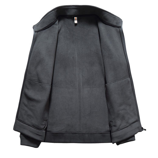 【摇粒绒】【新款DWN】大依优型大码摇粒绒抓绒外套立领休闲男宽松加肥加大码上衣胖子 商品图5