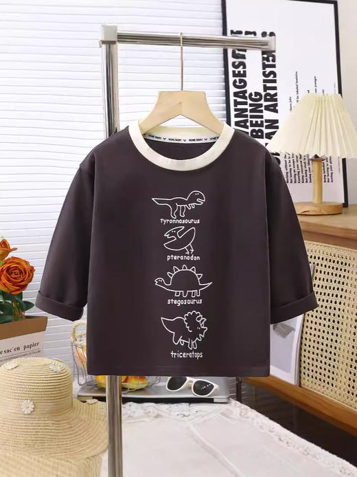 【39.9/2件】纯棉长袖t恤2024秋装春秋款儿童装宝宝中大童内搭打底衫上衣 商品图5