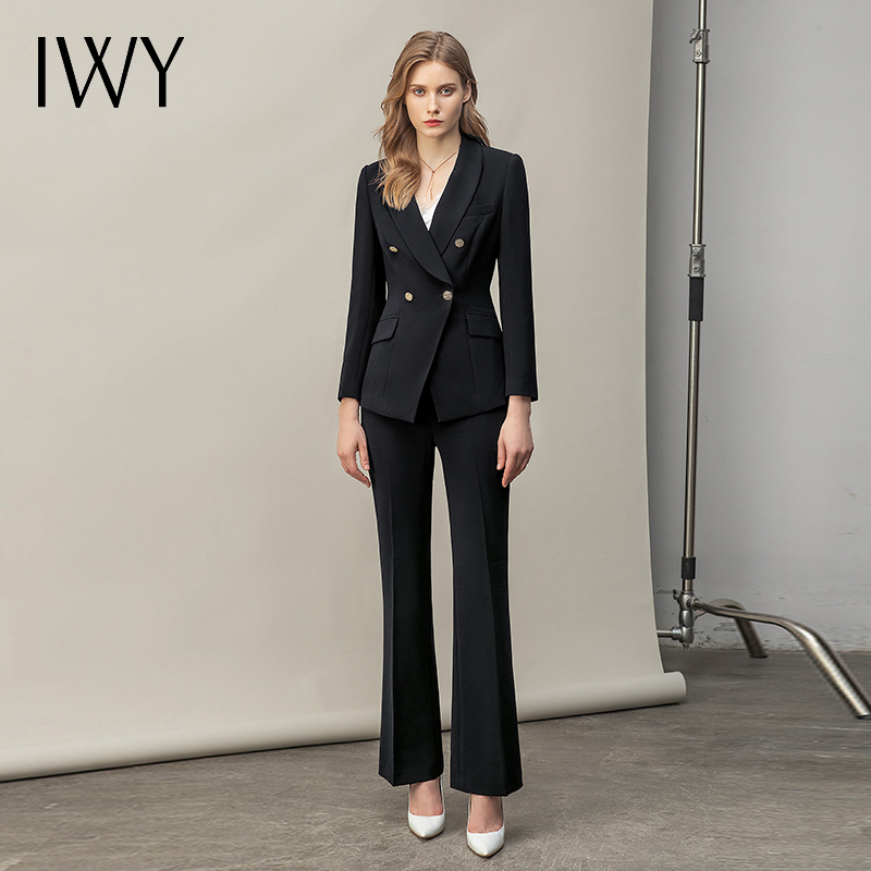 IWY/春秋款西装套装女气质时尚干练职场接待西服C14105+P34105