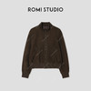 ROMI STUDIO“棕标甄选”轻量山羊正绒自然纹理收腰短皮衣 441P6020 商品缩略图0