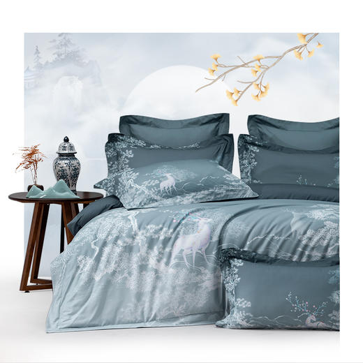 多喜爱山海经 60S贡缎磨绒四件套 梦满枝 商品图2