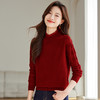CC-J891半高领打底衫女2024新款春秋冬内搭木耳边修身薄款毛衣针织上衣 商品缩略图3