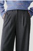 花灰双褶长裤 毛弹细斜纹直筒西裤 面料柔软富有弹性 细斜纹面料 初剪澳毛高密织造手感软糯丰厚  双褶立体设计 商品缩略图1