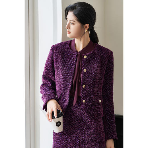 剩S/L/XL 米思阳2026春季新品优雅小香风短外套气质名媛风上衣4226 商品图3