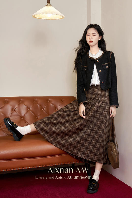 鹿向南「秋日拿铁」美拉德小香风外套L50503 商品图5