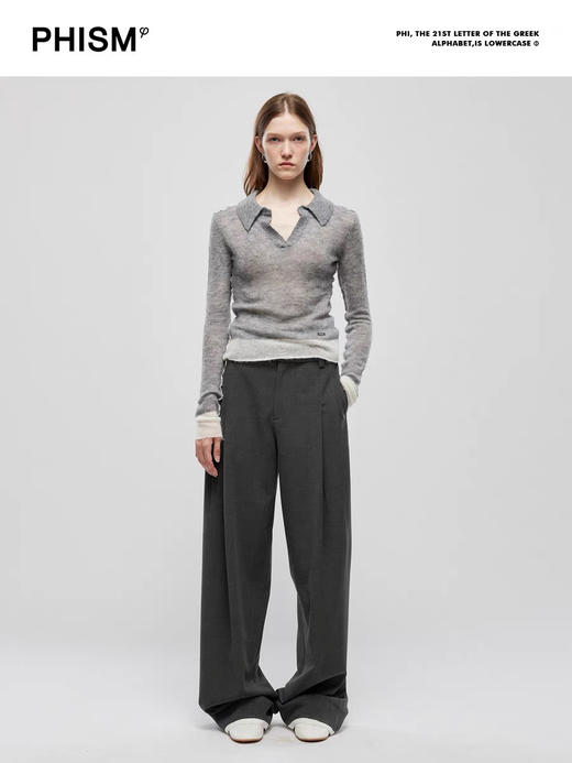 撞色polo毛衣 商品图1