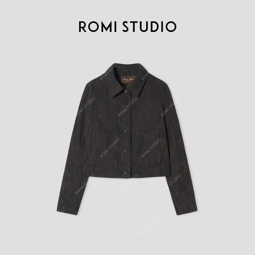 ROMI STUDIO “第五大道” 羊毛混纺花纱肌理感短夹克外套431W1072 商品图0