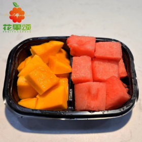 【经典双拼】麒麟西瓜+芒果果肉 2拼切盒