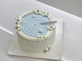 韩式蓝色系珍珠蛋糕